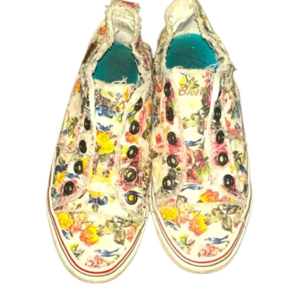 Blowfish Floral Slip-On Canvas Sneakers - Women's White Floral